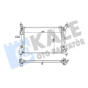 KALE Su Radyatörü (Brazing) (345915) - Fiat / Alfa / Lancia