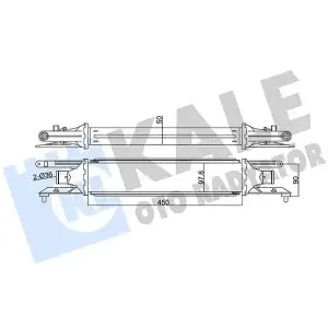 KALE Turbo Radyatörü ((MT) [Brazing] [450x97,6x50]) - Fiat / Alfa / Lancia 350855
