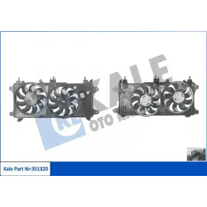 KALE Fan Motoru ((Çift Motorlu) (AC) (Klimalı) - Fiat / Alfa / Lancia 351320
