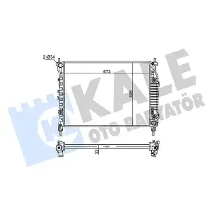 KALE Su Radyatörü (Al/brz 670x500x32 AT) - Opel 354960