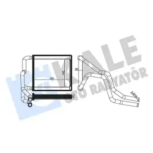 KALE Kalorifer Radyatörü (Kalorifer Petegi) (355135) - Kore Araçları (Hyundai/Kia)