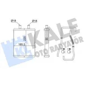 KALE Kalorifer Radyatörü (Brazing ( Borulu )) (355250) - Fiat / Alfa / Lancia