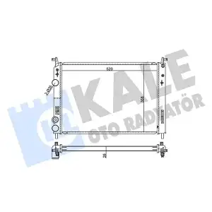 KALE Su Radyatörü ((MT) (AC) [Brazing] [520x368x26]) - Fiat / Alfa / Lancia 355620