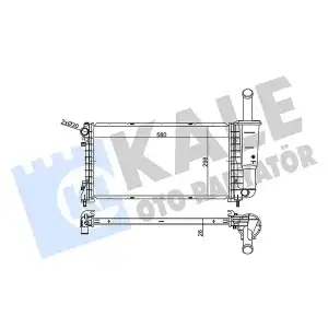 KALE Su Radyatörü ((MT) [Brazing] [580x298x26]) - Fiat / Alfa / Lancia 356265