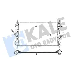 KALE Su Radyatörü (Al/brz 680x398x26) - Opel 356285