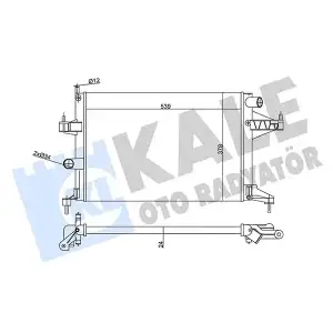 KALE Su Radyatörü (Al/mknk 539x378x24 MT) - Opel 356970