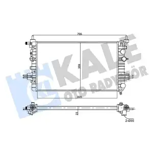 KALE Su Radyatörü (Al/mknk 605x359x23 MT) - Opel 357020