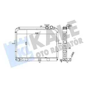 KALE Su Radyatörü (M/T 375x538x26) - Kore Araçları (Hyundai/Kia) 369900