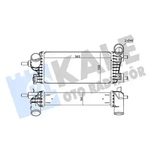 KALE Turbo Radyatörü ([Brazing] [343x158x64]) - Ford 375615