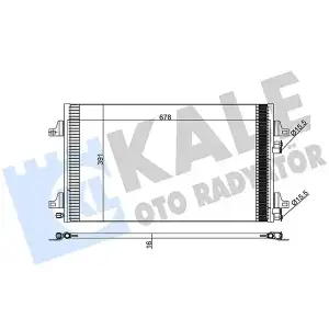 KALE Klima Radyatörü (Kurutucusuz [Brazing Al/al] [658x391x16]) - Renault / Dacia 382600