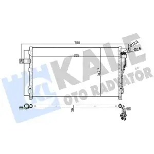 KALE Klima Radyatörü (Kurutucu ile Brazing 615x352x16) - Kore Araçları (Hyundai/Kia) 386300