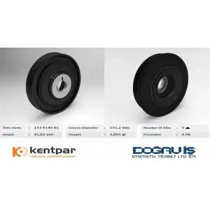 KENTPAR Krank Kasnağı (KENT 152 K145 01) - Renault / Dacia