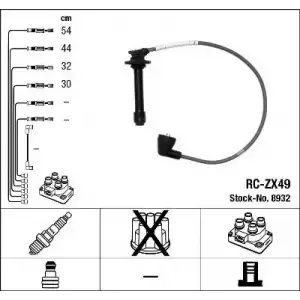 NGK Buji Kablosu Takım (Rc-zx49) - Japon Araçları NGK 8932