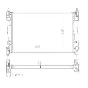 NRF Su Radyatörü (Brazing) (NRF 550005) - Fiat / Alfa / Lancia