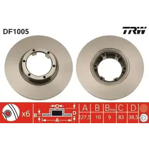 TRW Fren Diski Ön (TK 228mm) - Renault / Dacia DF1005