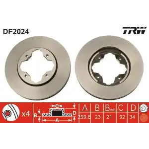 TRW Fren Diski Ön (DF2024) - Japon Araçları