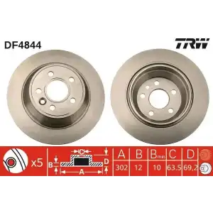TRW Fren Diski Arka (DF4844) - Volvo