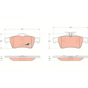TRW Fren Balatası Arka (Diskli Tip/93183140/93176116/93192623/1605200/1605993/4254.a8) - Ford GDB1621