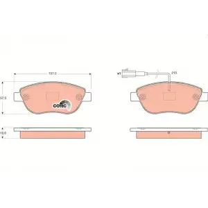 TRW Fren Balatası Ön (Büyük Tip 284 MM Diskler için) - Opel GDB1655