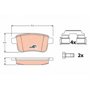 TRW Fren Balatası Arka (Disk) (GDB1786) - Renault / Dacia