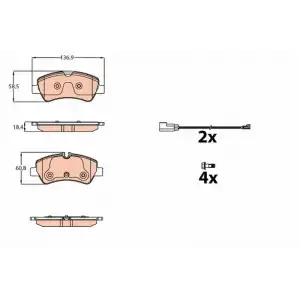 TRW Fren Balatası Arka ((Arka Tek Teker)) - Ford GDB2161
