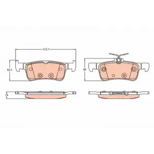 TRW Fren Balatası Arka (Meh1bc2m008aa/kth1bc2m007aa/ab) - Ford GDB2194