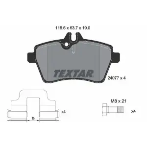 TEXTAR Fren Balatası Ön (TX 2407701) - Mercedes-Benz