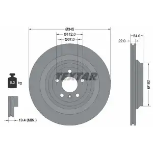 TEXTAR Fren Diski Arka (TX 92284003) - Mercedes-Benz