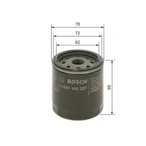 BOSCH Yağ Filtresi (0451103227) - Ford