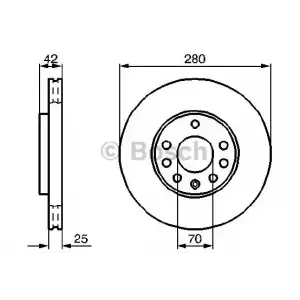 BOSCH Fren Diski Ön (5 Bijon Adet) - Opel 0986478883