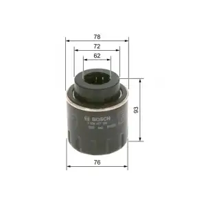 BOSCH Yağ Filtresi (H314w01 / Oc593/3) (F026407183) - VW Grubu (VW/Audi/Seat/Skoda)
