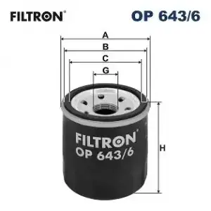 FILTRON Yağ Filtresi (OP 643/6) - Renault / Dacia