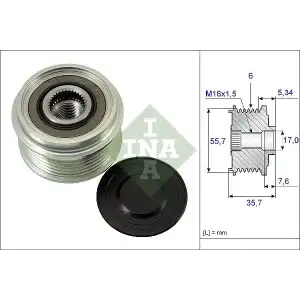 INA Alternatör Kasnağı (6 Kanal 35x17x60,9mm) - Opel 535 0077 10