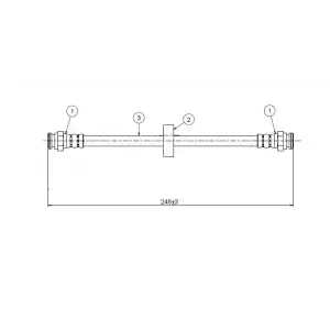 CAVO Fren Hortumu Arka (CAVO CT03) - Fiat / Alfa / Lancia