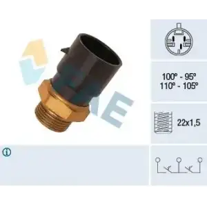FAE Fan Müşürü (110-105 °C 100-95 °C 3 Fişli Yuvarlak Soket) - Opel FAE 38030
