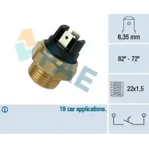 FAE Fan Müşürü (82/72 °C Fişli) - Renault / Dacia FAE 37380