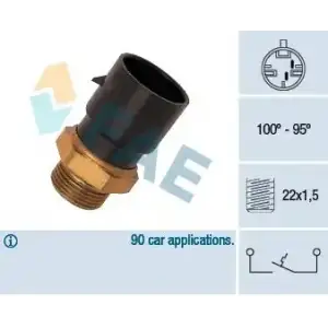 FAE Fan Müşürü (95-100 °C 2 Fişli Yuvarlak Soket) (FAE 36190) - Opel