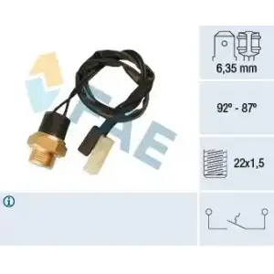 FAE Fan Müşürü (92/87 °C ( Kislik ) Kablolu) - Fiat / Alfa / Lancia FAE 37501