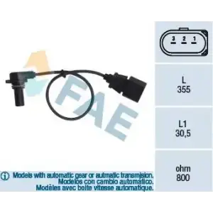 FAE Eksantrik Devir Sensörü (Otomatik) (FAE 79062) - VW Grubu (VW/Audi/Seat/Skoda)