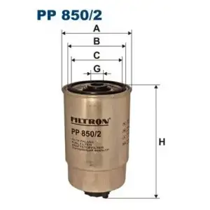 FILTRON Yakıt Filtresi (H122wk / KC 80) - VW Grubu (VW/Audi/Seat/Skoda) PP 850/2