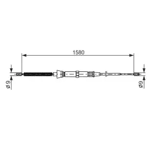 BOSCH EL Fren Teli (435140 (1585 Mm)) - VW Grubu (VW/Audi/Seat/Skoda) 1987477806