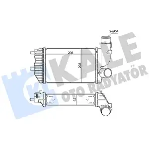 KALE Turbo Radyatörü (Al/pl/brz295x202x62) - Fiat / Alfa / Lancia 343500