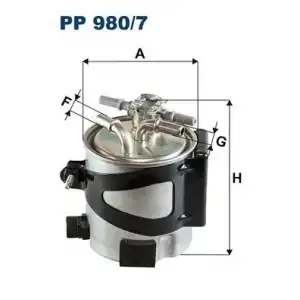 FILTRON Yakıt Filtresi (Mazot Filtresi) (PP 980/7) - Renault / Dacia