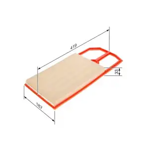 BOSCH Hava Filtresi (E322l-lx 571/1 (Çanta Tip)) - VW Grubu (VW/Audi/Seat/Skoda) 1457433716