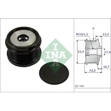 INA Alternatör Kasnağı (31285399/y66618300c/av6q 10a352) - Ford 535 0237 10