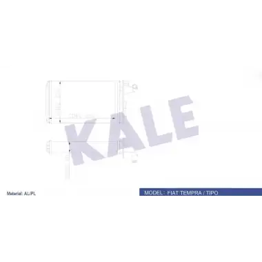 KALE Kalorifer Radyatörü (1 Sıra ALB SI) (1781832AL) - Fiat / Alfa / Lancia