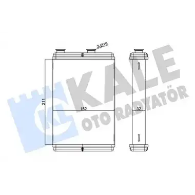 KALE Kalorifer Radyatörü (Brazing) (346365) - Fiat / Alfa / Lancia