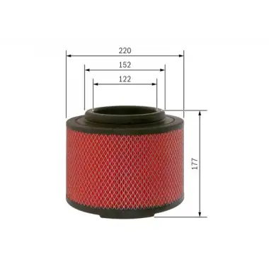 BOSCH Hava Filtresi (Silindir) - Ford F026400344