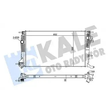 KALE Su Radyatörü (Brazing] [652x388x32]) - Renault / Dacia 355835
