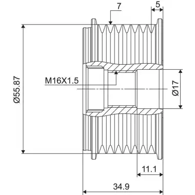 VALEO Alternatör Kasnağı (588096) - VW Grubu (VW/Audi/Seat/Skoda)